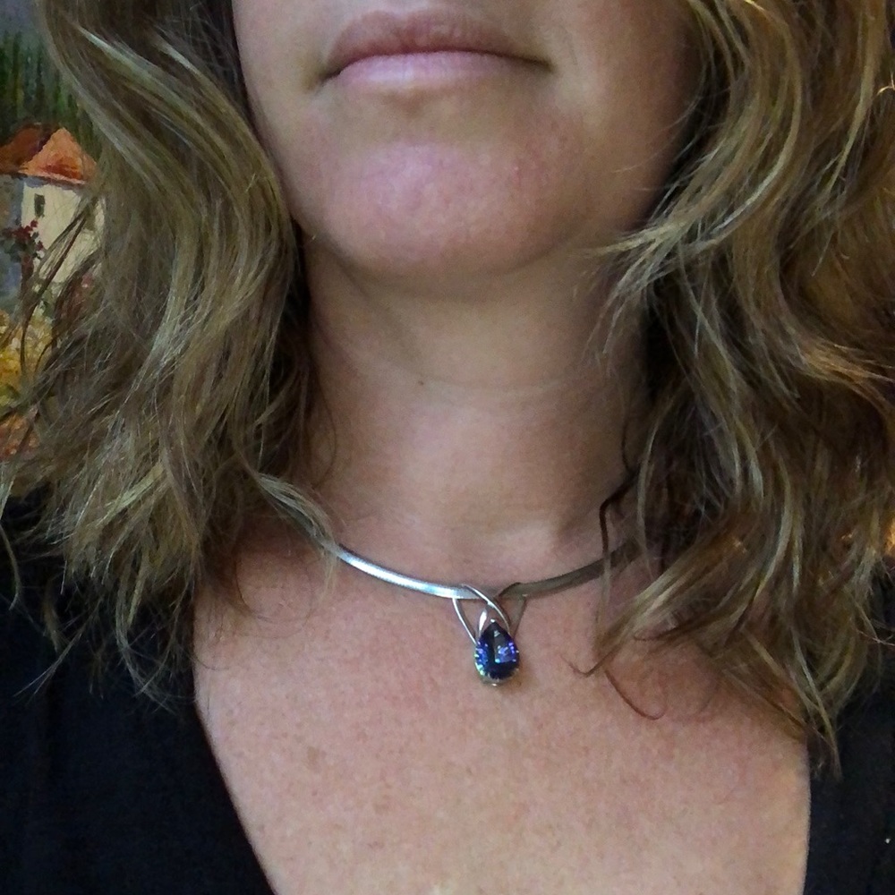 Sterling Necklace with Semi precious stone